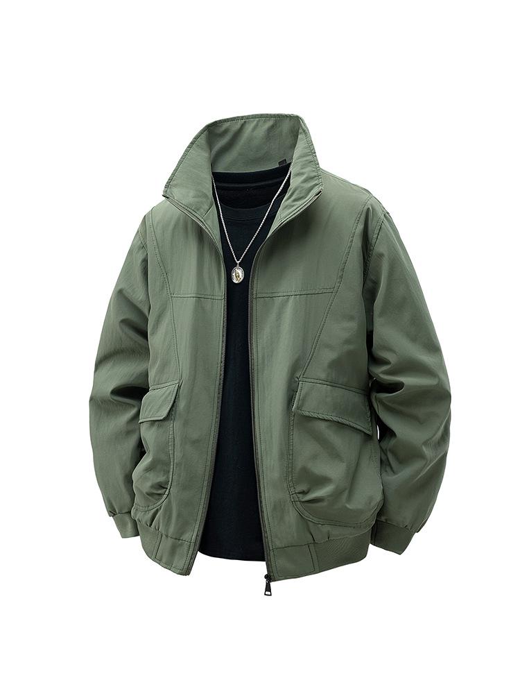 American Retro Workwear Jacket - Waterproof, Windproof, Loose Fit, Stand Collar for Autumn/Winter