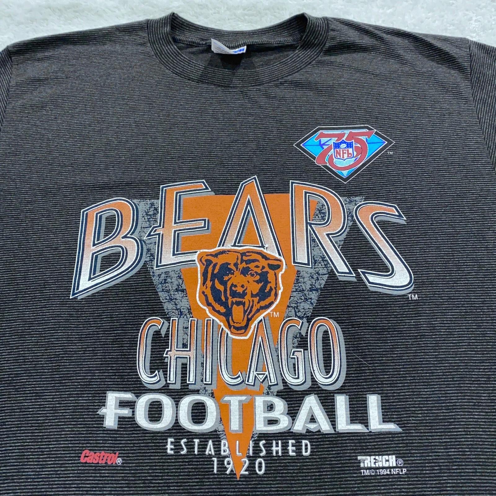 винтажная футболка CHICAGO BEARS в полоску 90-х РАЗМЕР L/XL nfl футбол 80-х S