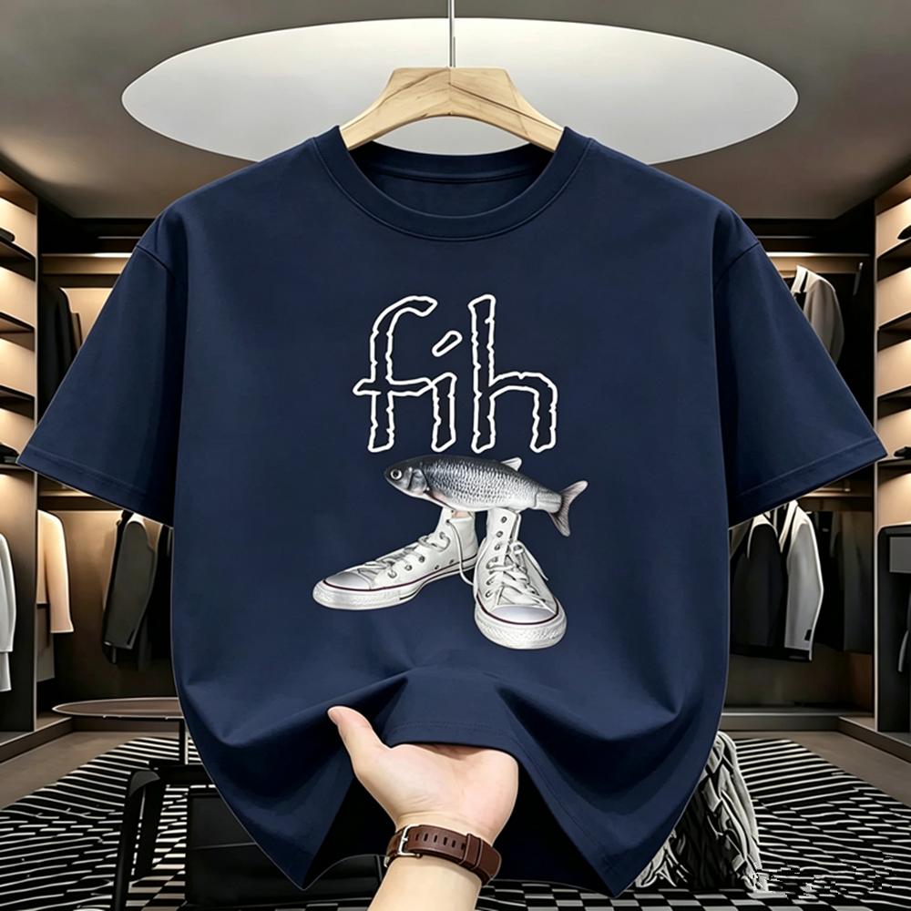 New Style Fih Shoes Graphic T Shirts Funny Misspelled Fish Meme Tshirtsunisex Casual Fashion Short Sleeve Tshirt