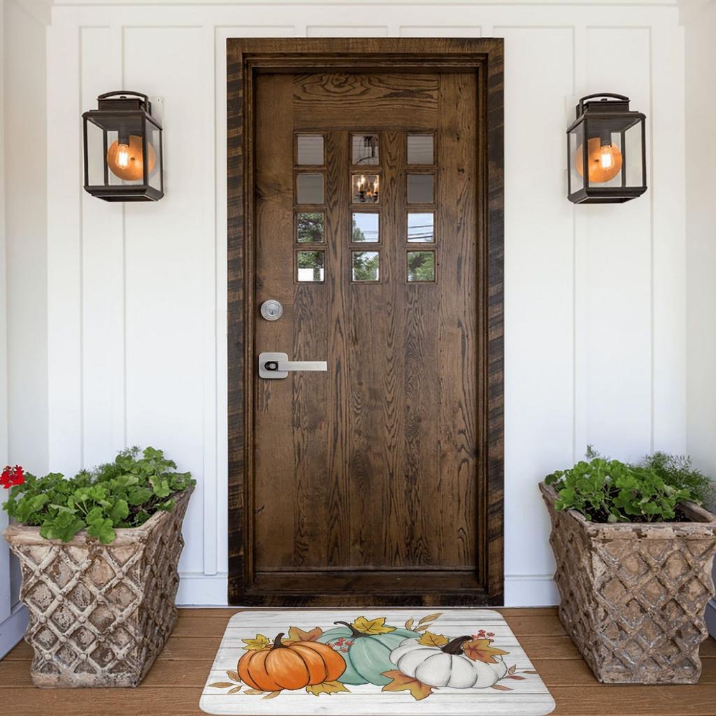 1PC Pumpkin pattern Door Mats Kitchen Rugs Non-Slip Pop arts design Living room Rugs Bath Mat Carpet for Home Sink Laundry Decor