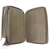 Great Dunhill Purse Bordon Double Zipper Organizer Long Wallet Brown leather Used