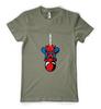 Marvellous Hanging Spiderman Superhero Web Personalised Unisex Adult T Shirt