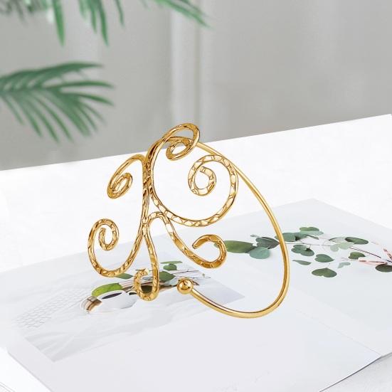 Bracelet Arm Chain Bright Color Glossy Hollow-Out Geometric Pattern Arm Cuff Bangle Body Bracelet