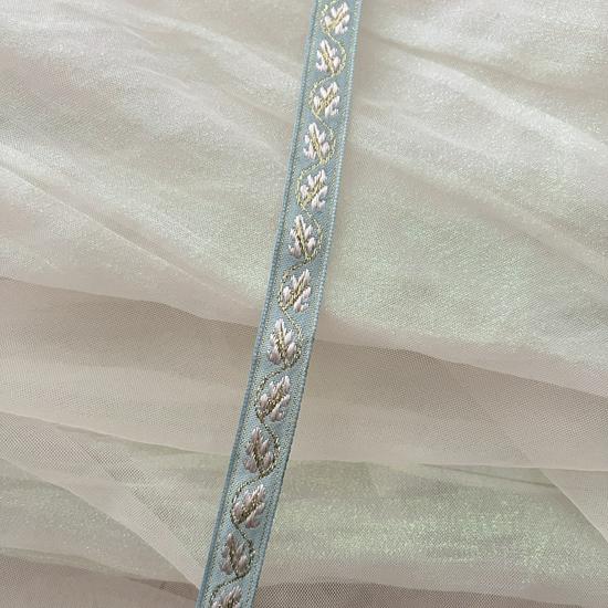 1.3cm Ethnic Floral Jacquard Ribbon for Hat/Clothing Decor, Home Textile Embroidery, DIY Accessories