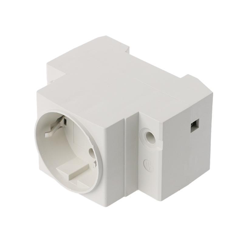 

EU Type 35mm DIN Mount AC Power Socket 16A 250V AC Connector China Mainland