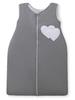 Cotton Baby Sleeping Bag M 6-12 Months Tog 2.5 All-Season Insulated Hearts Anthracite