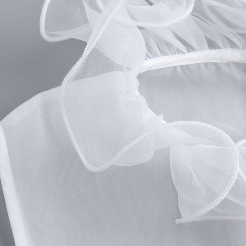 Elegant Wrinkles Resistant Neckpiece Decorative Polyester Trim Half Shirts False Collar For Dresses Shirts Prom Event