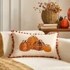 Maple Leaves Throw Pillow Cover Pumpkin Tufted Autumn Pillowcase Plush Pillow Covers  Fall Decor