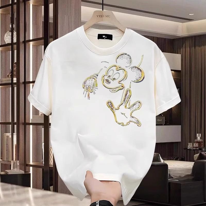 American Trendy Brand Short-Sleeved Pure Cotton Men'S Printed T-Shirt Trendy Men'S And Women'S Versatile Round Neck T-Shirt Men'S