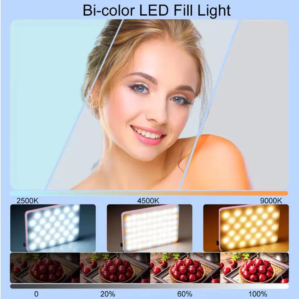 Cell Phone Fill Light LED Light For Live Meeting Selfie Photography Video Portable Handheld Backpack Clip-on Convenient Lighting