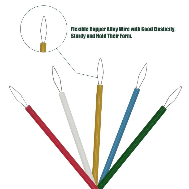 1/2 Stück Verlängertes Nadeleinfädler-Set für Nähmaschine, Handnähen, Stickerei, Perlenwerkzeug, DIY-Bastelzubehör (Gemischte Farbe)