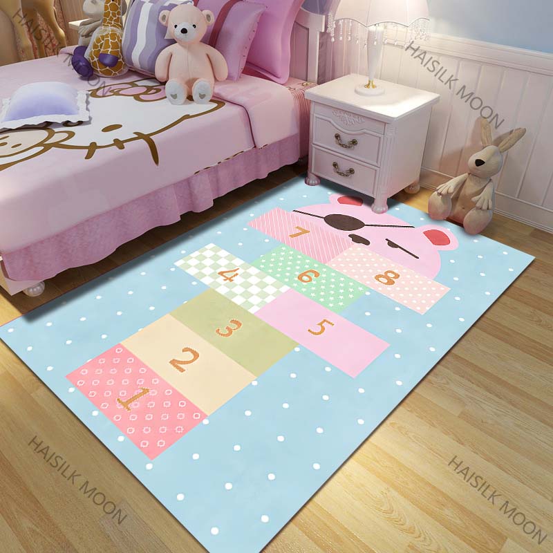 1 Stück Cartoon Hüpfspiel Spielteppich für Wohnzimmer Schlafzimmer Sofa Fußmatte Heimdekor Rutschfeste Bodenmatte Große Größe Luxusgeschenke