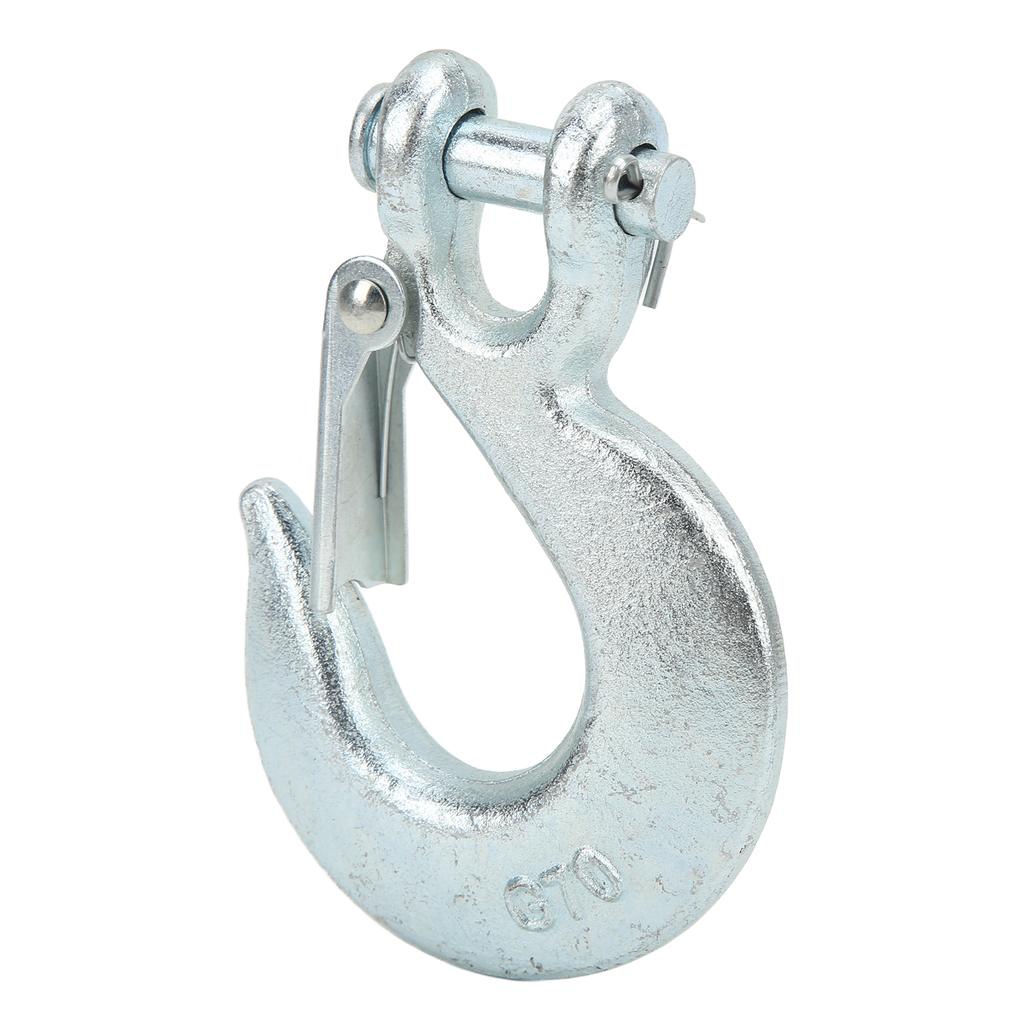 3 8in Winch Trailer Clevis Hooks 1in Wide Gap Opening 18000lbs Load with Safety Latch