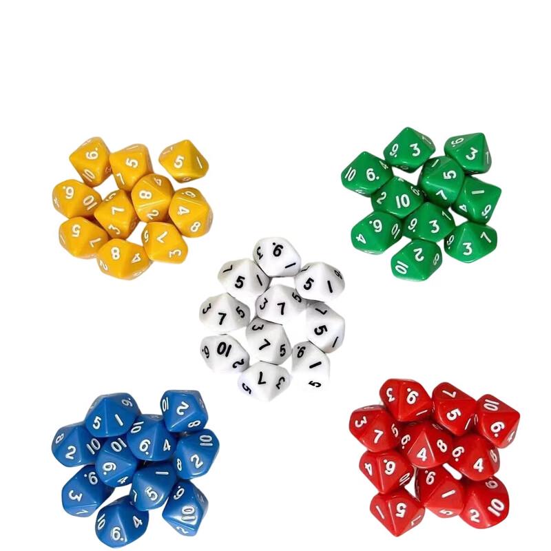 

Nanluo Acrylic D10 Number Dice Set (10-Pack)