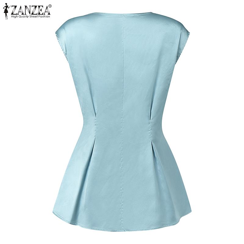 ZANZEA Women Casual V-Neck Summer Sleeveless Tank Tops