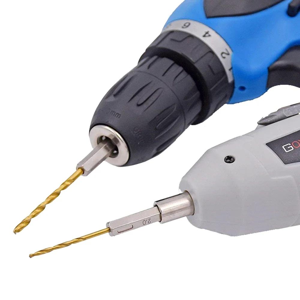 Hexagonal Handle 13pc Titanium Twists Drill 1.5-6.5mm Electric Drill Screwdriver Drilling Reaming Drill Tool Gun Drill Bit Set