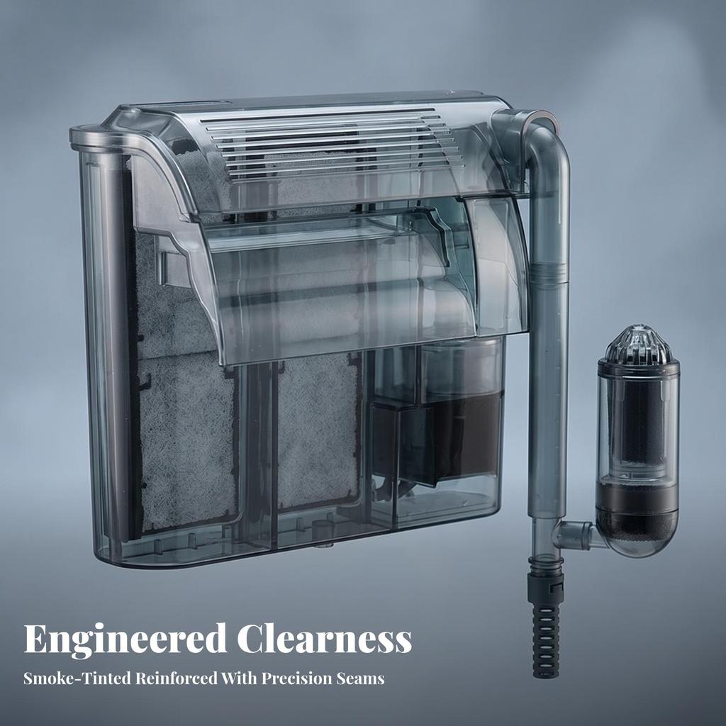 Aquarium Accessory Easy to Install Hang-on Back Filter Quiet for Home Aquariums