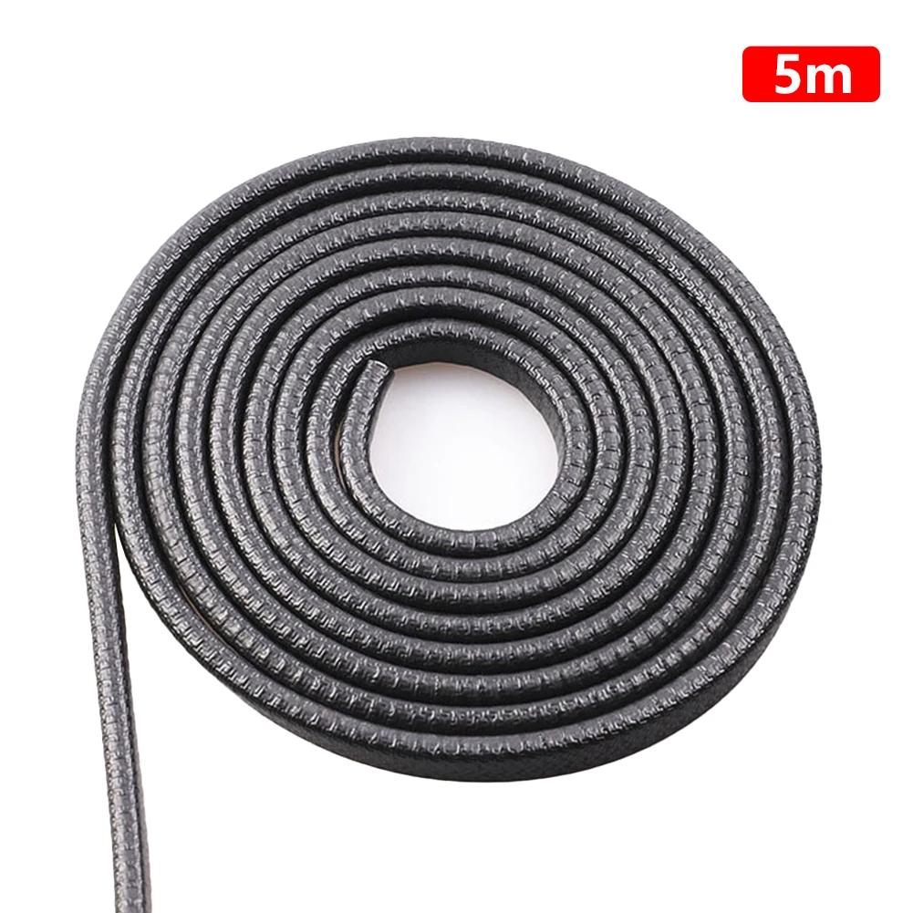 2/5M Car Door Anti Collision Strip with Steel Disc Bumper Trim Edge Scratch Protector Strip Sealing Guard Styling Car Decor