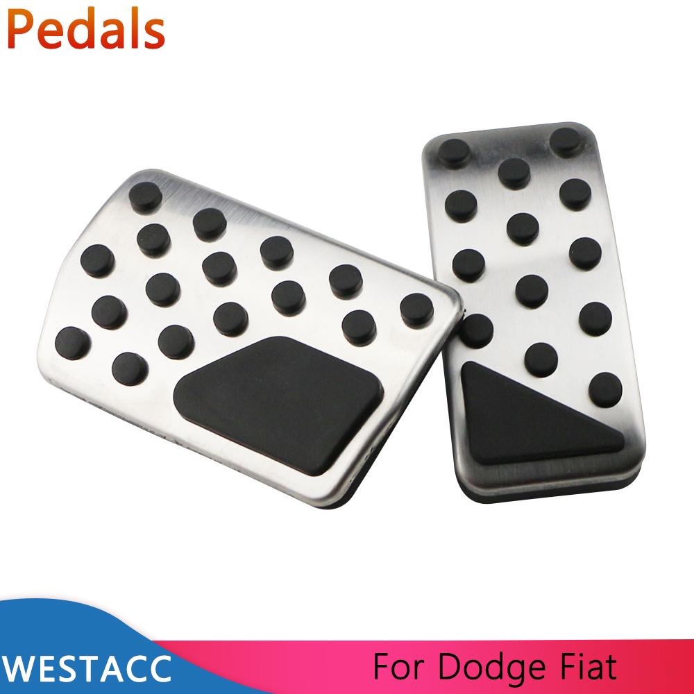 Stainlss Steel Car Accelerator Gas Brake Pedal Cover for Dodge Journey JCUV 2011- Fiat Freemont 2013-2016