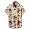 Hawaiian Lily Tropical Floral Print Men's Button-Down Short Sleeve Shirt