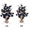 Simulated Halloween Tree Black Spider Crow Berry Festive Decoration Ornament
