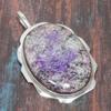 Russian Charoite Gemstone Handmade 925 Sterling Silver Dazzling Jewelry Pendant