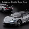 1:24 Scale YANGWANG U9 U8 Model Toy Car Alloy Diecast Light Sound Pull Back Vehicles Models Hobby Ornaments for Children