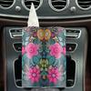 Floral Pattern Car Tissue Holder With Tissue Travel Cylinder Tissue Box For Car Cup Holder Suitable For Home Tables