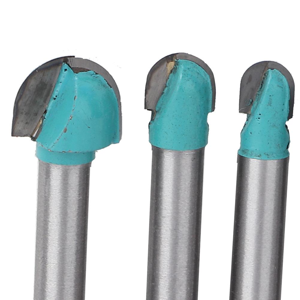 4pcs 6mm Round Shank Wooden Work Milling Cutter Bit Woodworking Core Box Router Bit Set