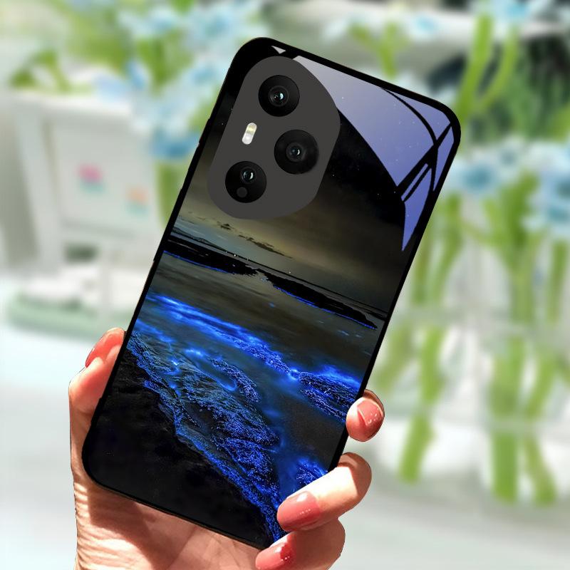 For Honor 400 Pro 5G Case Luxury Tempered Glass Anti-Fall Cover For Honor400 Pro 400Pro Phone Back Shell Shockproof Fundas Capa