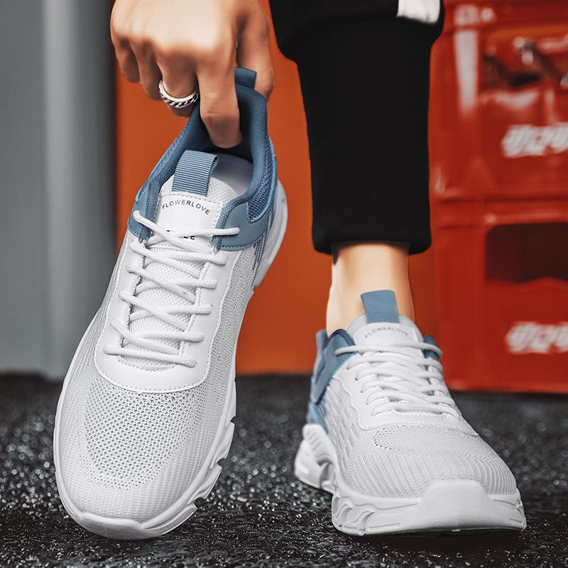 Men's shoes spring and autumn new trend fashion all-match sports shoes casual flying weaving all-match trendy shoes