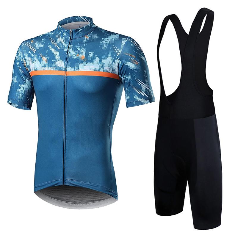 MTB Bike Clothing Sets Anti-UV Cycling Jersey Set Mountain Bicycle Cycling Sportswear Uniforms Man's Road Bike Bib Jersey Suit