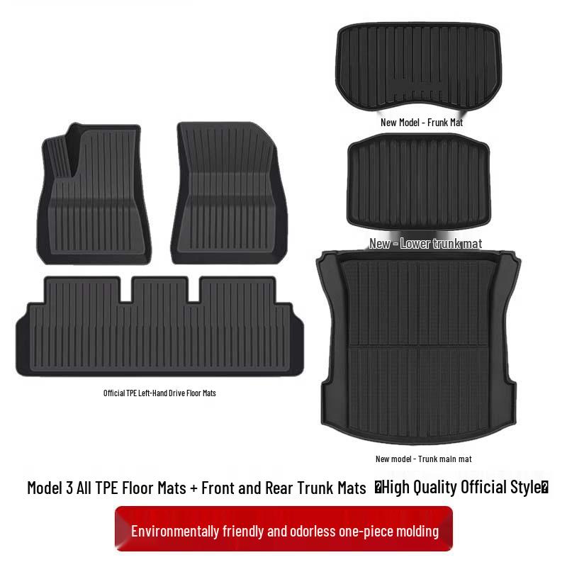 All-Inclusive Floor and Trunk Mats for Tesla Model 3/Y Refresh