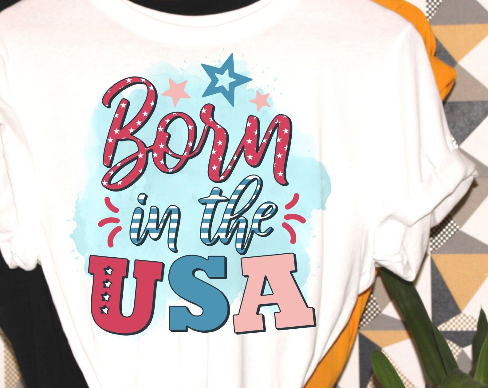 Born in the USA, patriotic tshirt, patriot shirt, Made in the USA, patriotic gift tshirt S