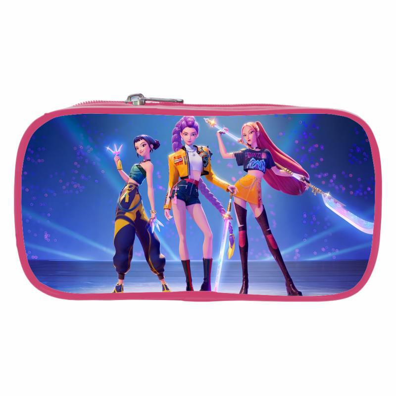 Vlastní růžový K-Pop Dívčí pouzdro na tužky Lovce démonů pro žáky základní školy