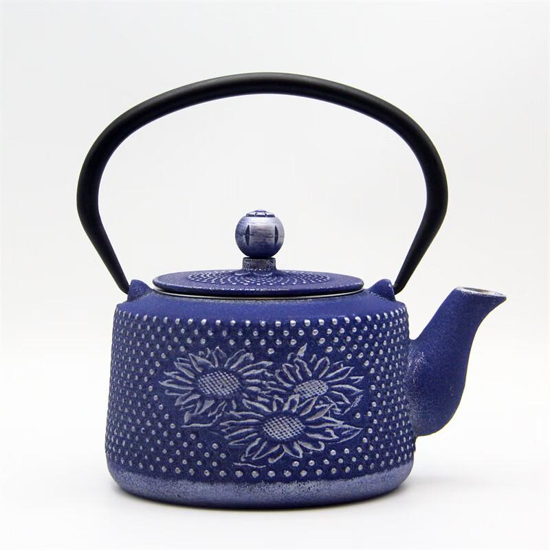 Sunflower Design Iron Teapot