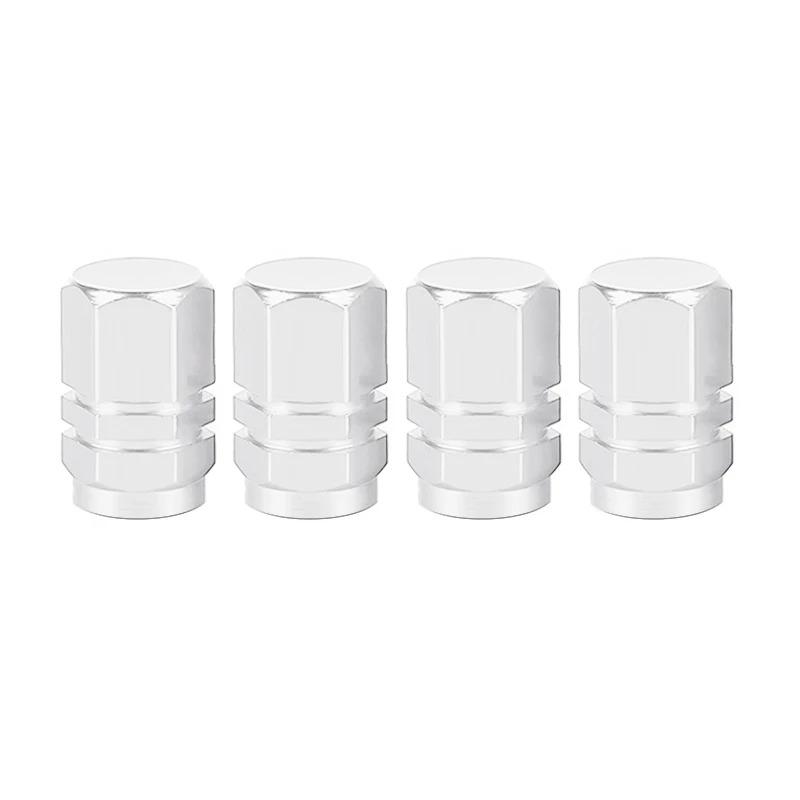 4PCS Automotive Tire Valve Cap Aluminum Alloy Explosion Proof Valve Cap Valve Core Cover Motorcycle Valve Cap Tire Universal