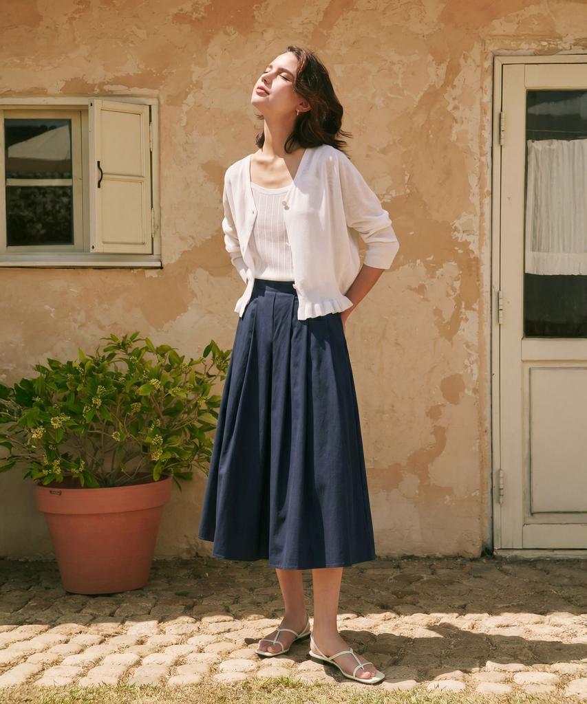 Zero Street [2 Colors] Summer A-Line Flare Skirt