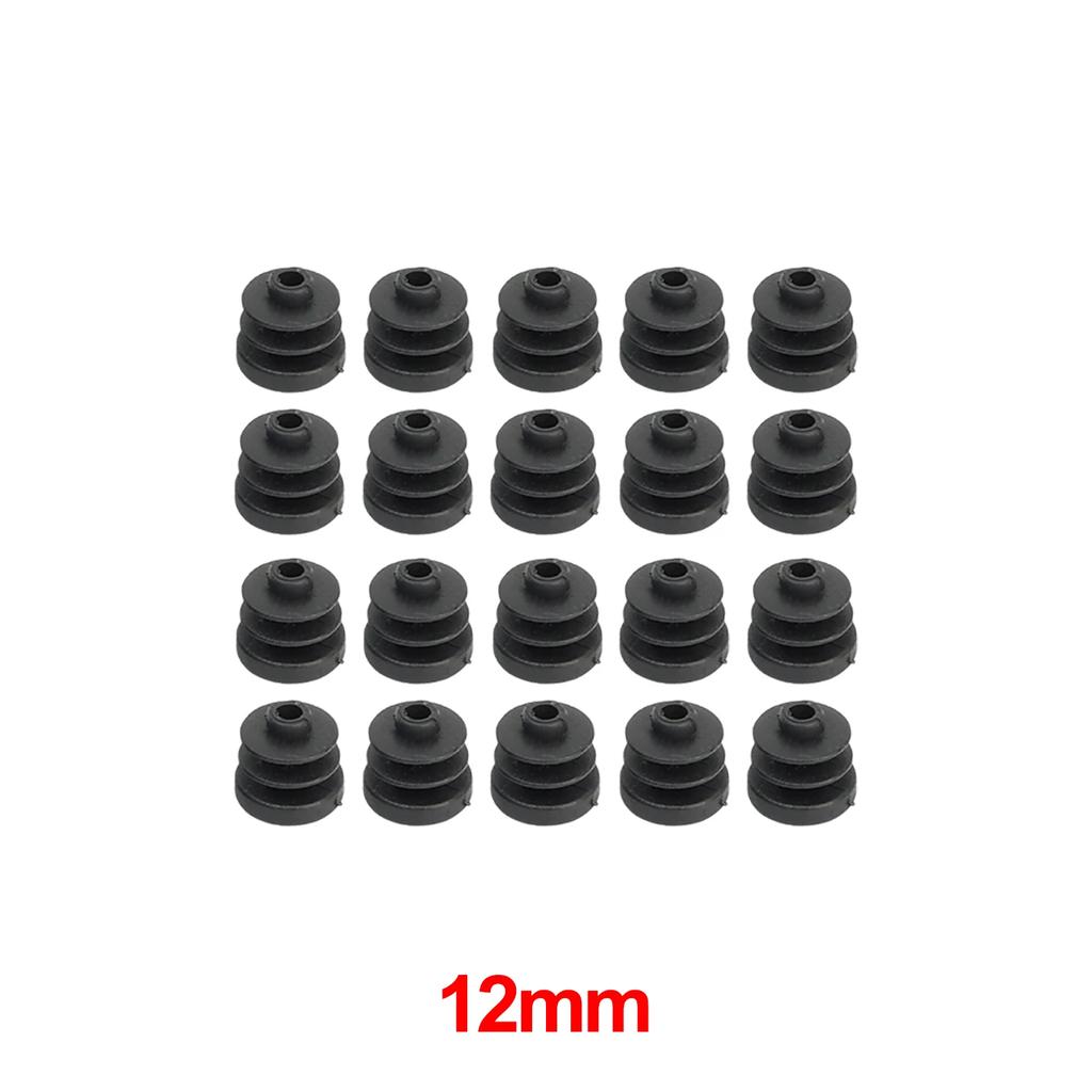 20-100pcs Round Steel Pipe Plastic Hole Plug Furniture Chair Leg Ladder Glide Protection Blanking End Cap Tube Pipe Insert Plugs