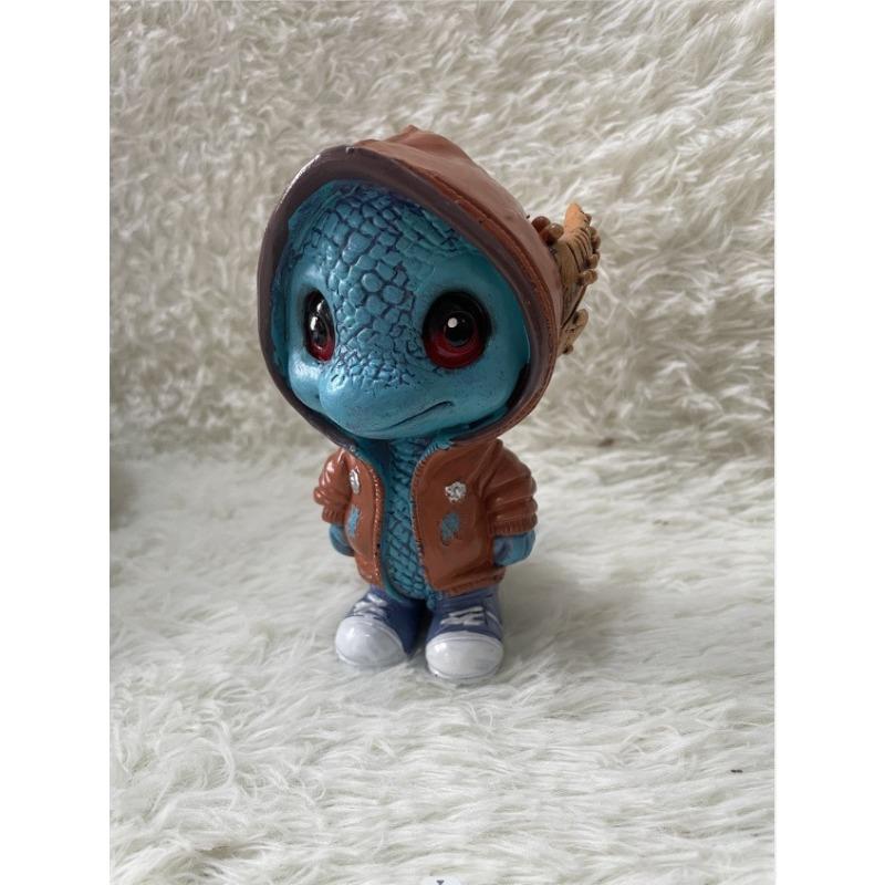 Halloween Dinosaur Spirit Figurine Set, Doll, Atmosphere Scene Decoration, Resin Ornament, Craft Item, Gift