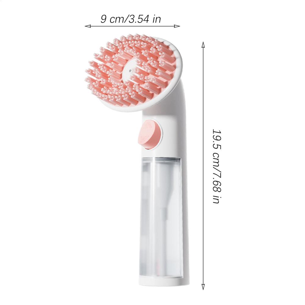 Dog Bath Brush Long Handle Silicone Scrubber Grooming Dog Scrubber For Bath For Shower Cleaning Shedding Remove Loose Coat