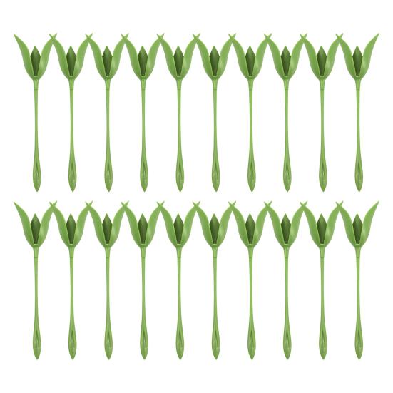 4/5/6/7/10/15/20/30 Stück Rosen-Serviettenhalter Grüner Stiel Blume Serviettenhalter für Abendessen Hochzeitsfeier Hotel Restaurant Esstischdekoration