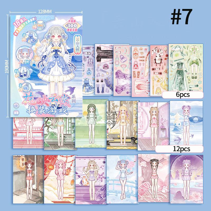 

Dress Up Sticker Book Girl Stickers Cartoon Girl Change Clothes Sticker Clothing Matching Stickers Handmade Diy Book Gifts