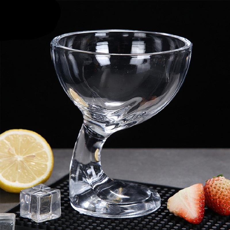 250ml High Quality Cocktail Glass Cup Milk Tea Ice Cream Cup Creative Fruit Juice Cold Drink Cup Bar Accessories