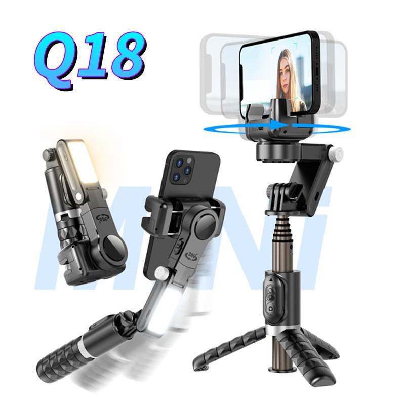 Q18 Επεκτάσιμο Κινητό Gimbal Selfie Stick με Αντικραδασμική Λειτουργία, Παρακολούθηση Προσώπου AI και Επιτραπέζια Βάση