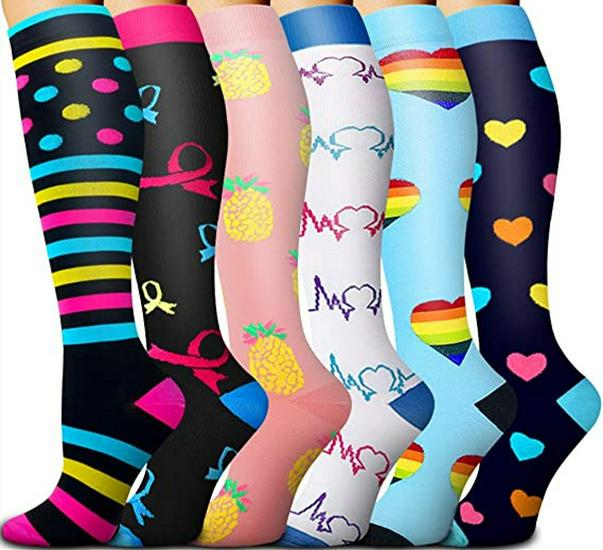 Compression Knee-high Socks Set for Running and Sports - Graduated Support, Multiple Pairs (3/4/6/8)