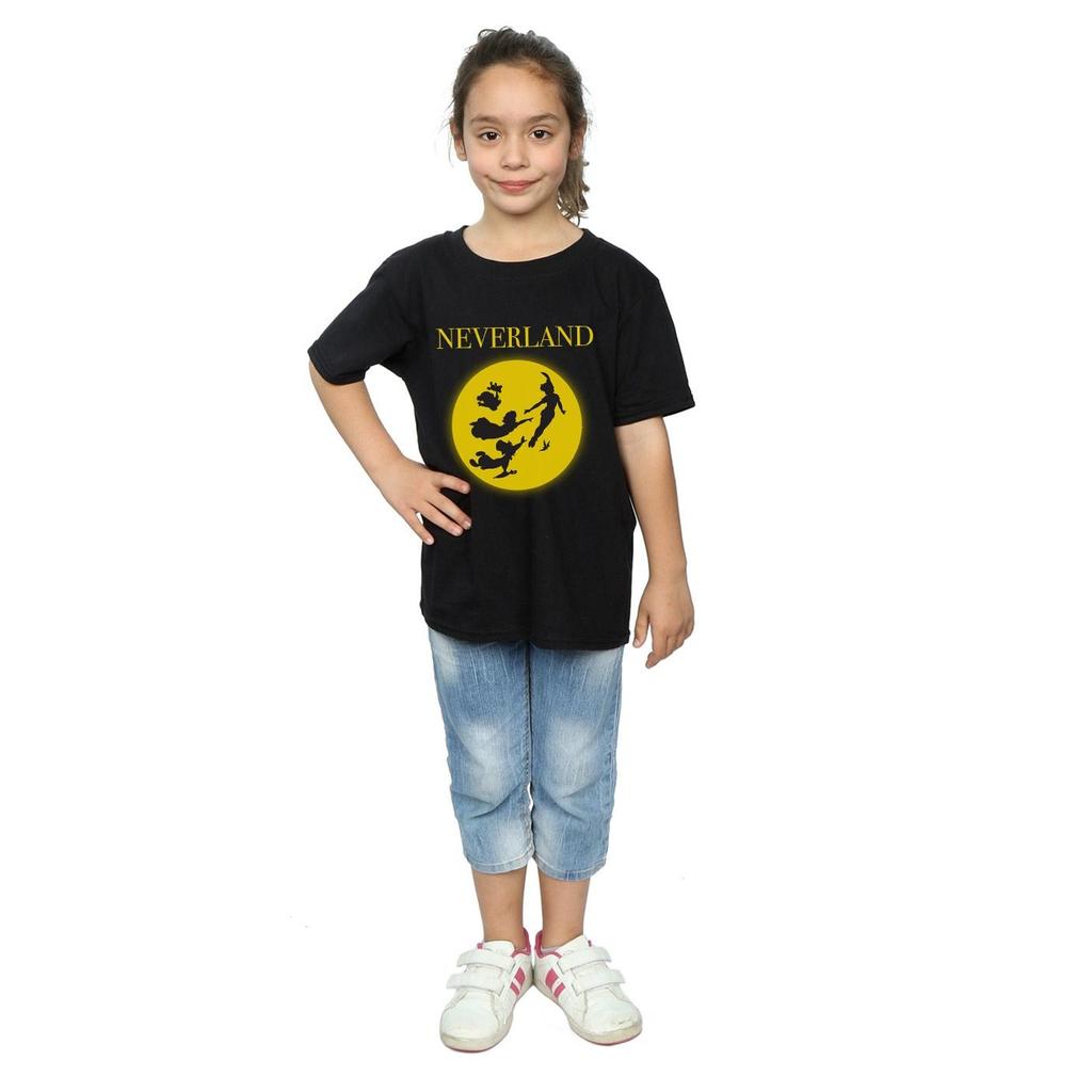 Disney Girls Peter Pan Moon Silhouettes Cotton T-Shirt