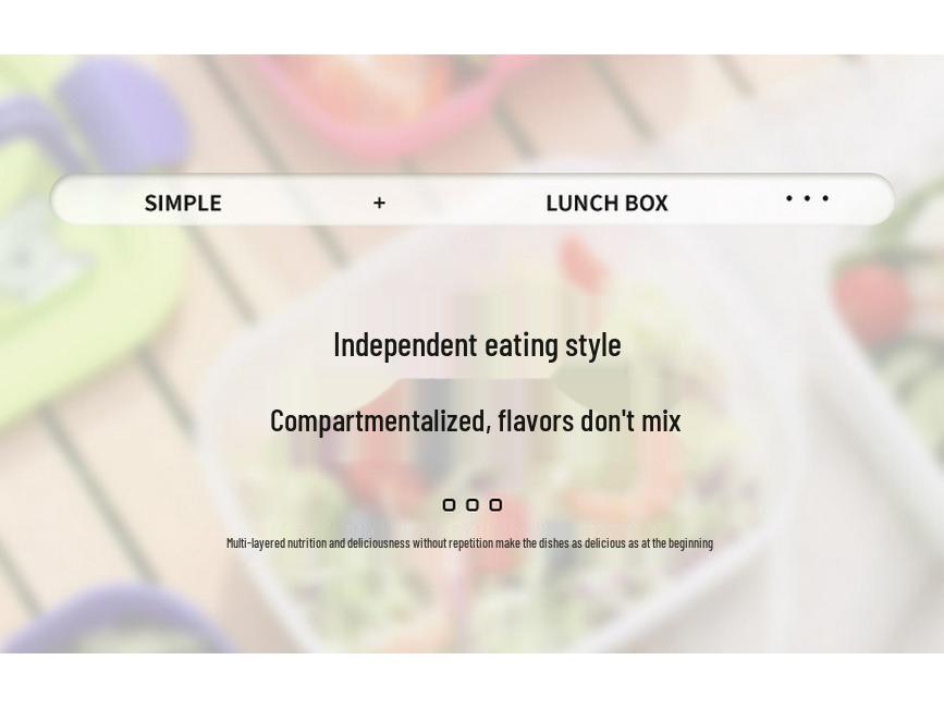 Portable Microwave-Ready Bento Box with Compartments for Students - Fresh-Keeping Salad & Snack Container