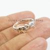 Sterling Silver Two Elephant Ring: Dainty Handmade Jewelry