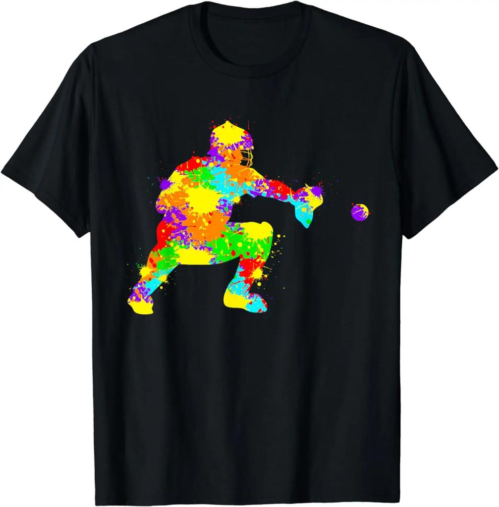 Graphic Birthday Gift Baseball Catcher Player Kids Boys Youth Tshirt Men Clothing Streetwear Graphic T Shirts Camisas